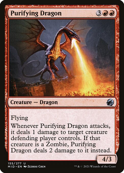 Innistrad: Midnight Hunt - 155 - Purifying Dragon - Uncommon