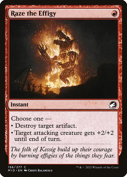 Innistrad: Midnight Hunt - 156 - Raze the Effigy - Common