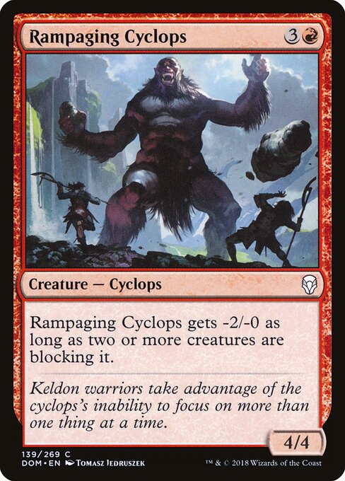 Dominaria - 139 - Rampaging Cyclops - Common