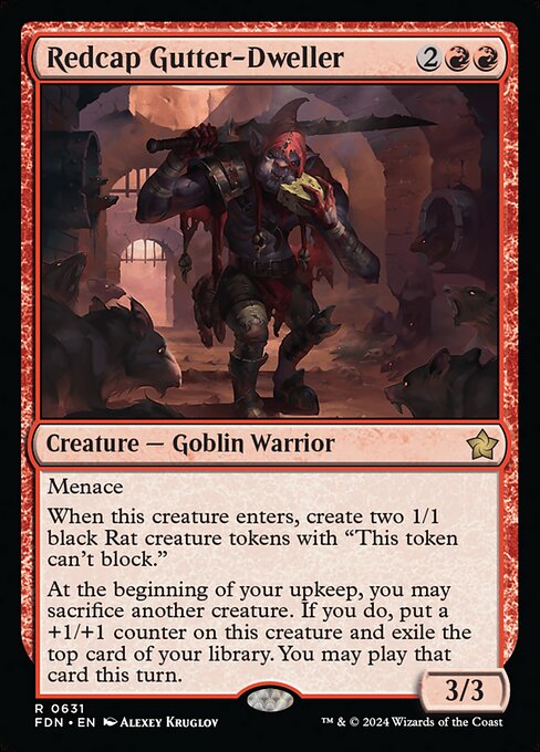 Foundations - 631 - Redcap Gutter-Dweller - Rare