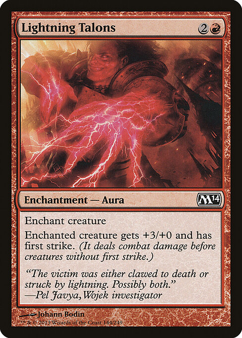 Magic 2014 - 144 - Lightning Talons - Common