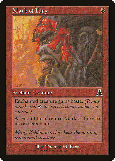 Urza's Destiny - 93 - Mark of Fury - Common