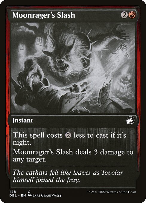 Innistrad: Double Feature - 148 - Moonrager's Slash - Common