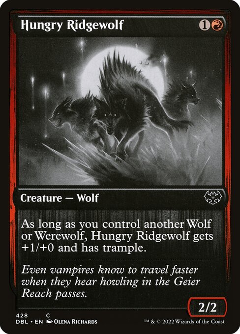 Innistrad: Double Feature - 428 - Hungry Ridgewolf - Common