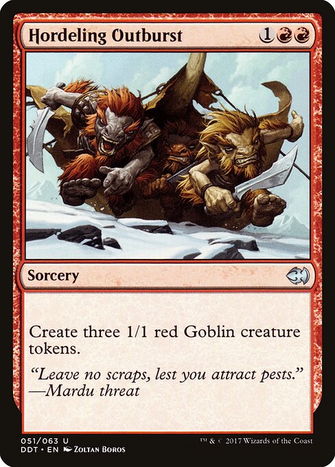 Duel Decks: Merfolk vs. Goblins - 51 - Hordeling Outburst - Uncommon