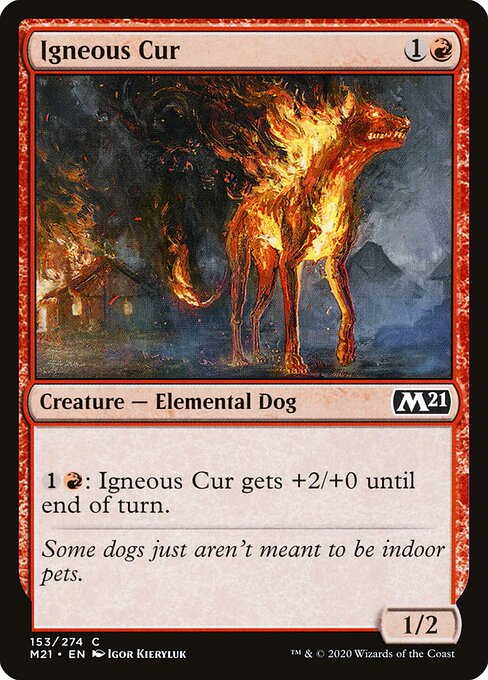 Core Set 2021 - 153 - Igneous Cur - Common