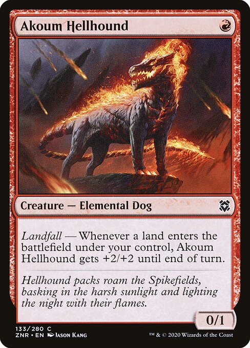 Zendikar Rising - 133 - Akoum Hellhound - Common