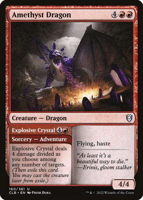 Commander Legends: Battle for Baldur's Gate - 160 - Amethyst Dragon // Explosive Crystal - Uncommon
