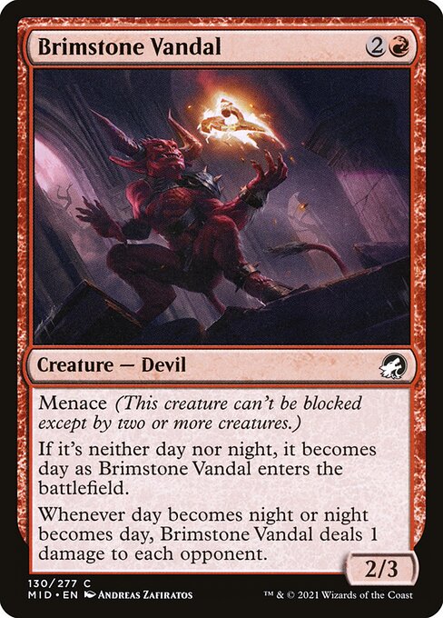 Innistrad: Midnight Hunt - 130 - Brimstone Vandal - Common