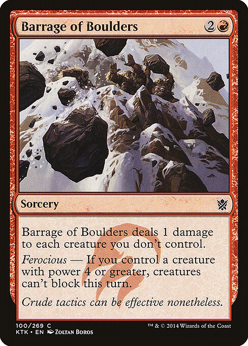 Khans of Tarkir - 100 - Barrage of Boulders - Common