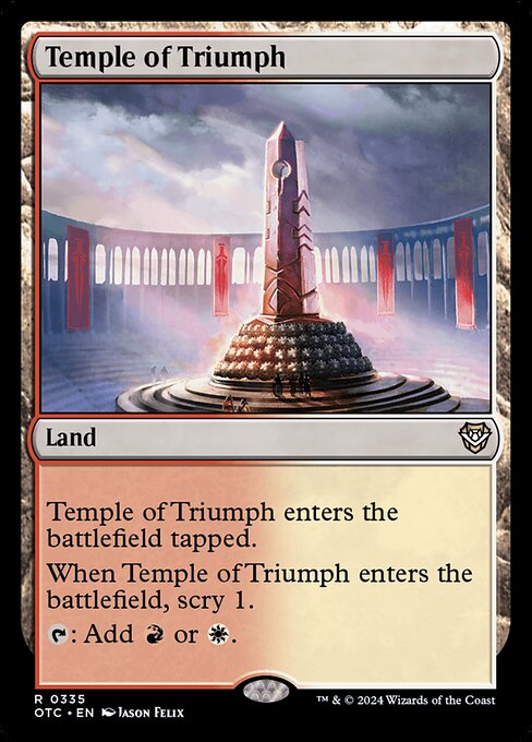 Outlaws of Thunder Junction Commander - 335 - Temple of Triumph - Rare