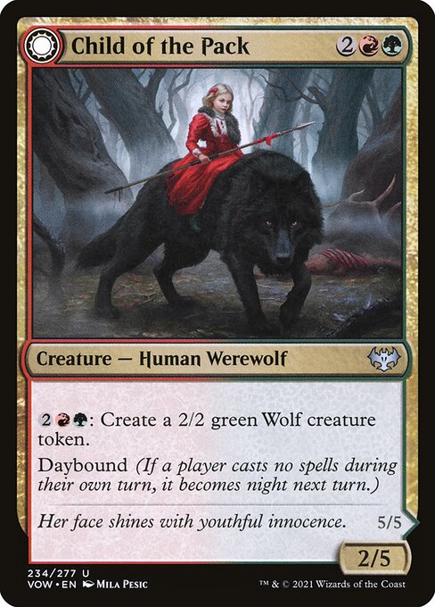 Innistrad: Crimson Vow - 234 - Child of the Pack // Savage Packmate - Uncommon