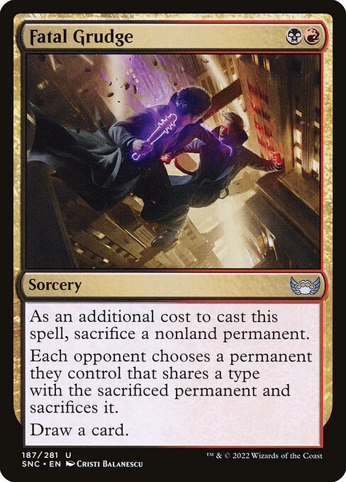 Streets of New Capenna - 187 - Fatal Grudge - Uncommon