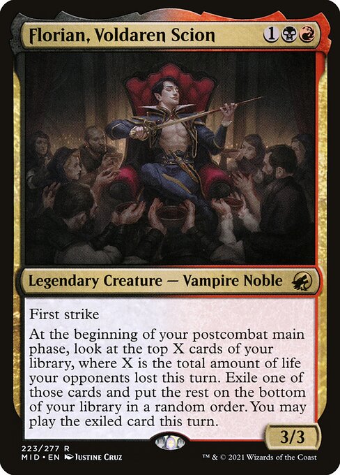 Innistrad: Midnight Hunt - 223 - Florian, Voldaren Scion - Rare