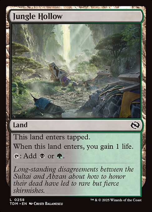 Tarkir: Dragonstorm - 258 - Jungle Hollow - Common - Foil