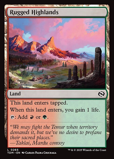 Tarkir: Dragonstorm - 265 - Rugged Highlands - Common - Foil