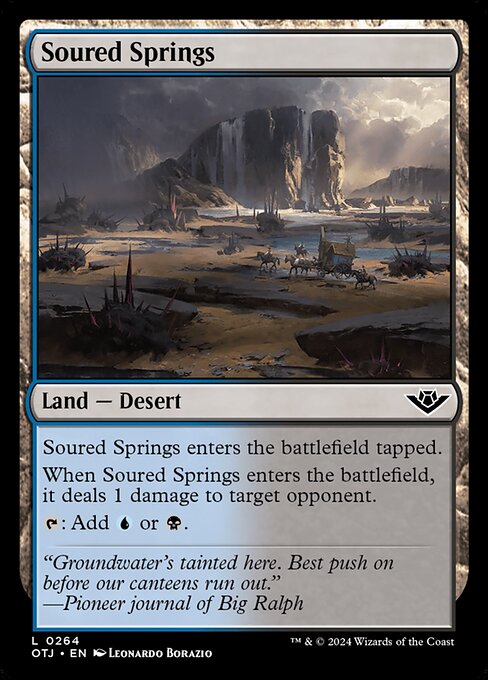 Outlaws of Thunder Junction - 264 - Soured Springs - Common - Foil