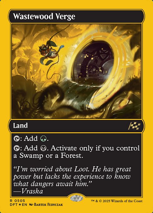 Aetherdrift - 505 - Wastewood Verge - Rare - Showcase Foil