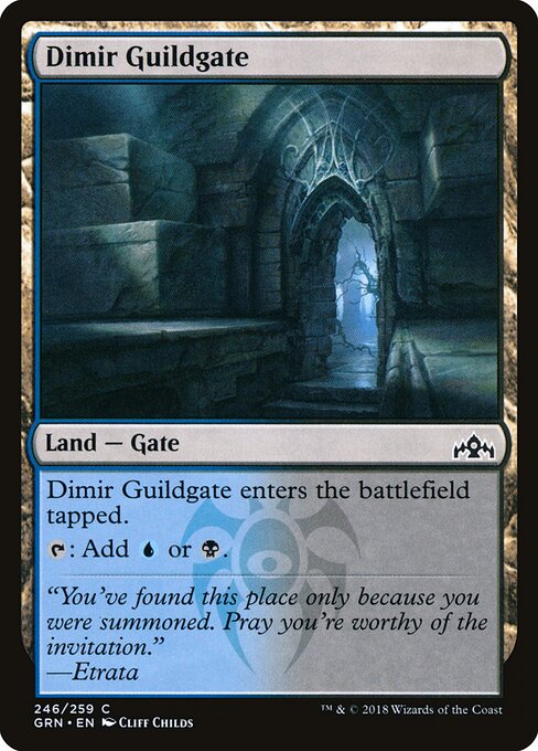 Guilds of Ravnica - 246 - Dimir Guildgate - Common