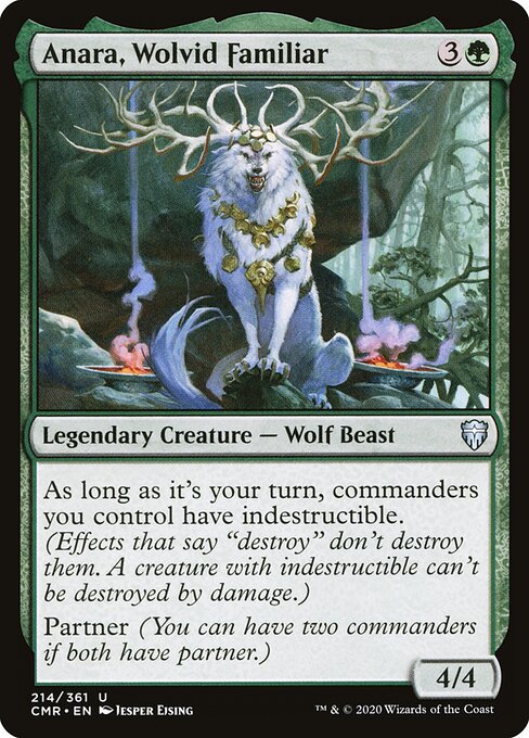 Commander Legends - 214 - Anara, Wolvid Familiar - Uncommon - Foil