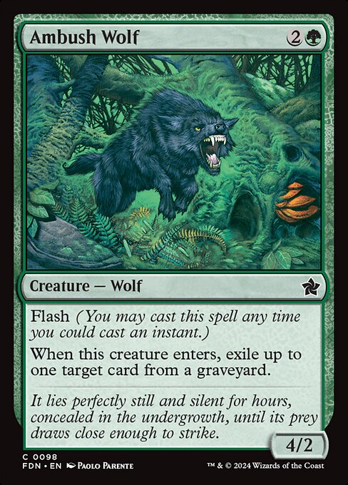 Foundations - 98 - Ambush Wolf - Common - Foil