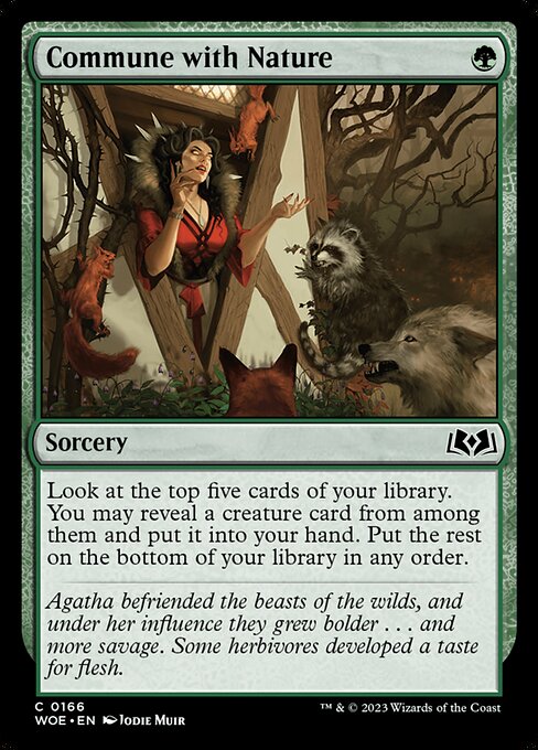 Wilds of Eldraine - 166 - Commune with Nature - Common - Foil