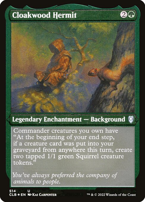 Commander Legends: Battle for Baldur's Gate - 514 - Cloakwood Hermit - Uncommon - Etched Foil