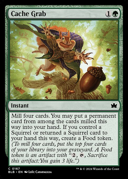 Bloomburrow - 167 - Cache Grab - Common - Foil