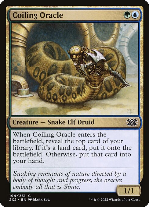 Double Masters 2022 - 194 - Coiling Oracle - Common - Foil
