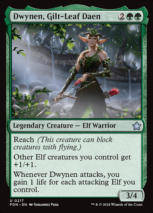 Foundations - 217 - Dwynen, Gilt-Leaf Daen - Uncommon - Foil