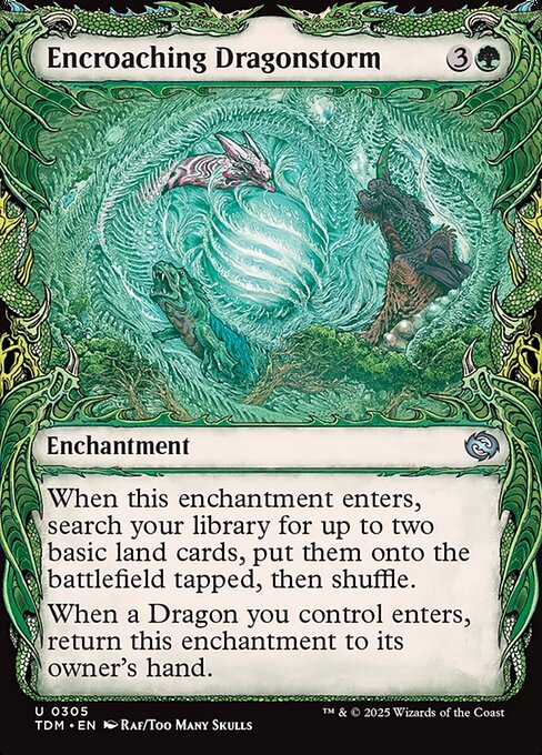 Tarkir: Dragonstorm - 305 - Encroaching Dragonstorm - Uncommon - Showcase Foil