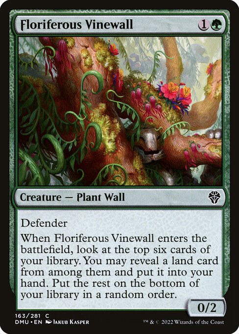 Dominaria United - 163 - Floriferous Vinewall - Common - Foil