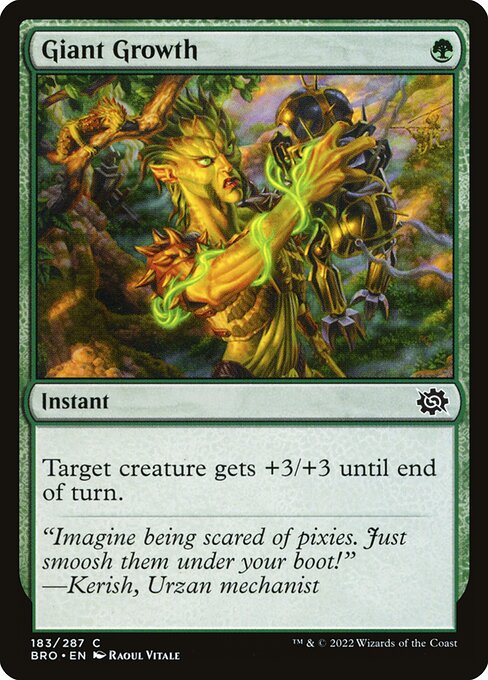 The Brothers' War - 183 - Giant Growth - Common - Foil