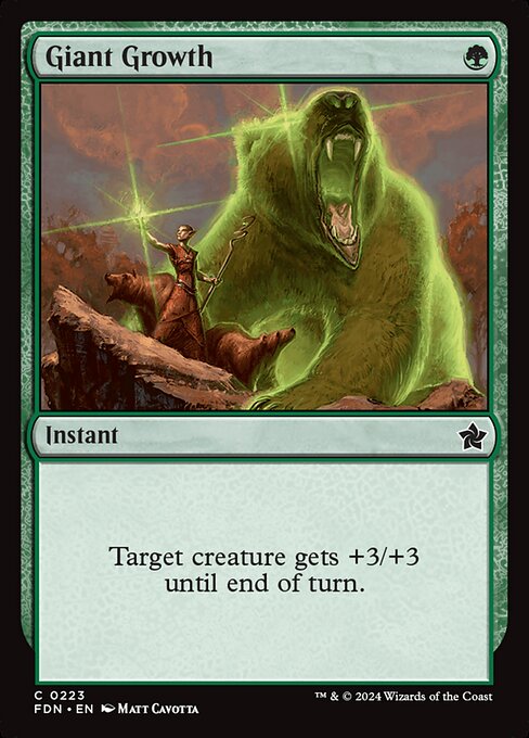 Foundations - 223 - Giant Growth - Common - Foil