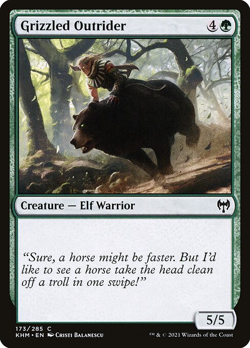 Kaldheim - 173 - Grizzled Outrider - Common - Foil