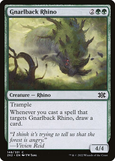 Double Masters 2022 - 148 - Gnarlback Rhino - Common - Foil