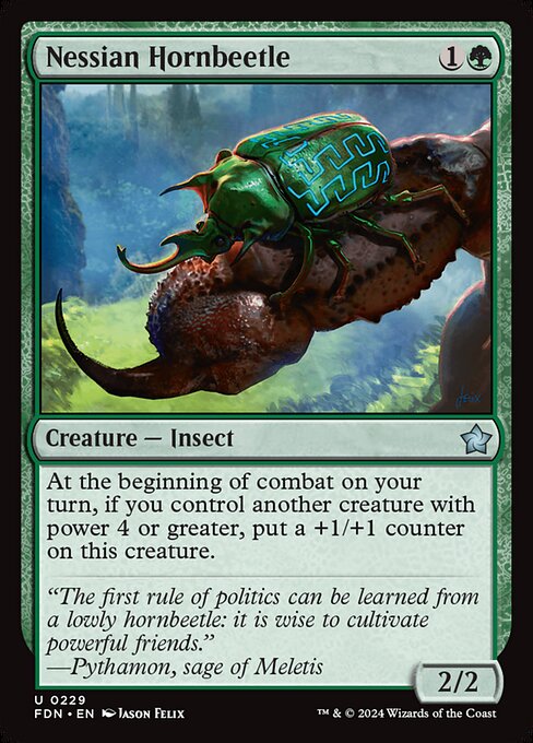Foundations - 229 - Nessian Hornbeetle - Uncommon - Foil
