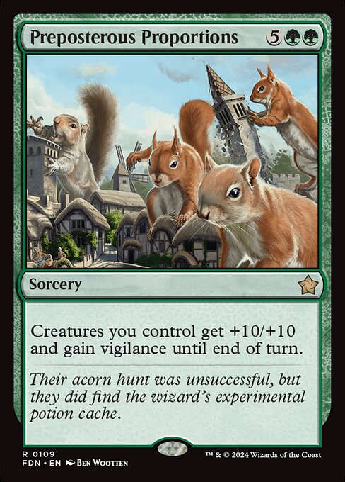 Foundations - 109 - Preposterous Proportions - Rare - Foil