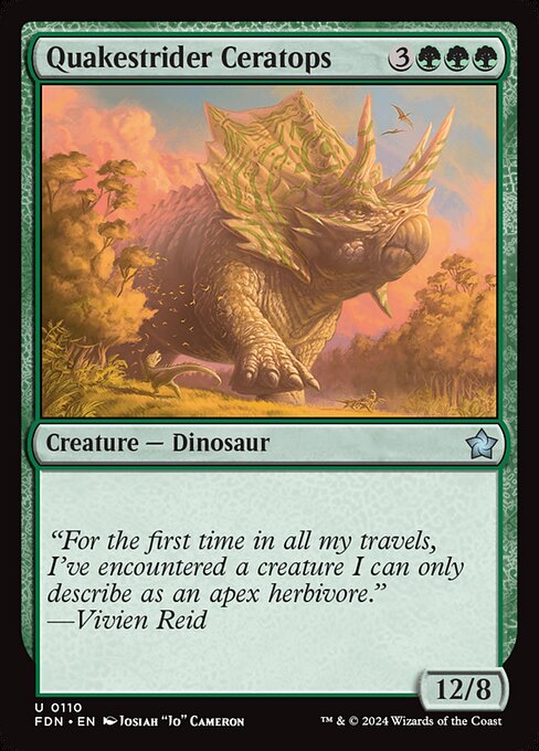 Foundations - 110 - Quakestrider Ceratops - Uncommon - Foil