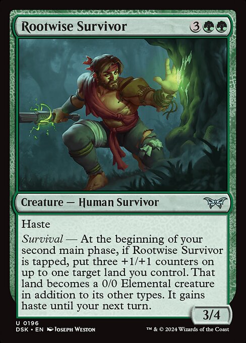 Duskmourn: House of Horror - 196 - Rootwise Survivor - Uncommon - Foil