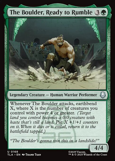 Avatar: The Last Airbender - 168 - The Boulder, Ready to Rumble - Uncommon - Foil