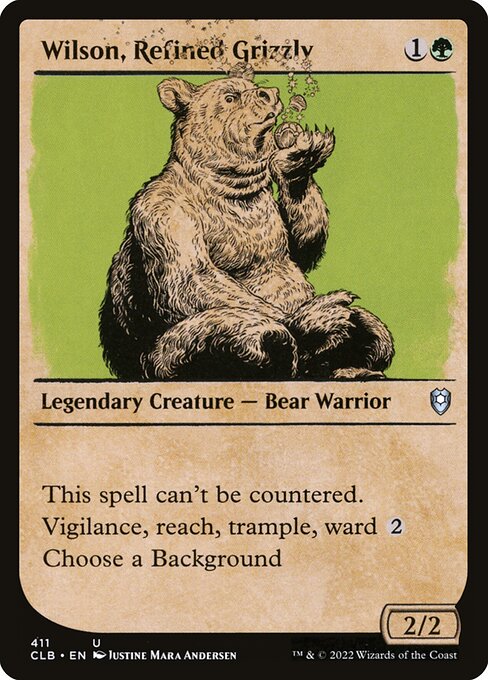 Commander Legends: Battle for Baldur's Gate - 411 - Wilson, Refined Grizzly - Uncommon - Showcase Foil