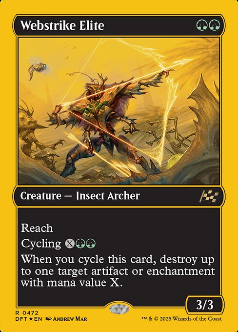 Aetherdrift - 472 - Webstrike Elite - Rare - Showcase Foil