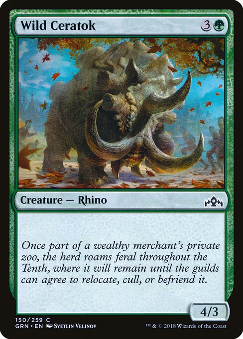 Guilds of Ravnica - 150 - Wild Ceratok - Common
