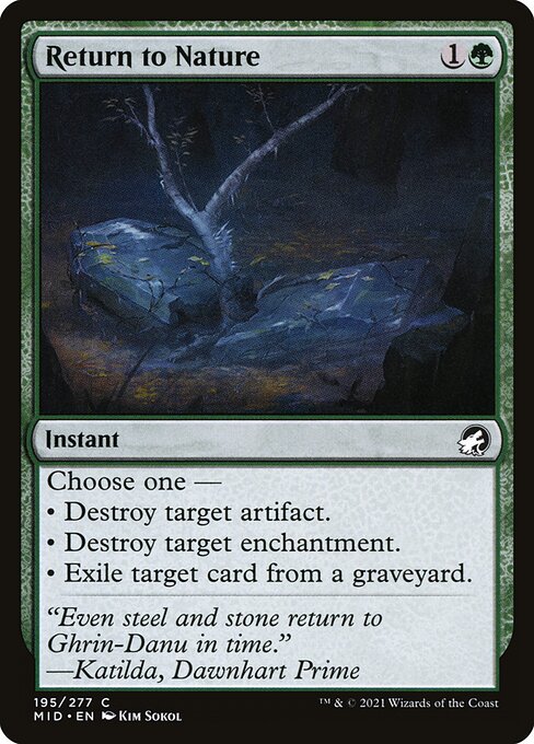 Innistrad: Midnight Hunt - 195 - Return to Nature - Common