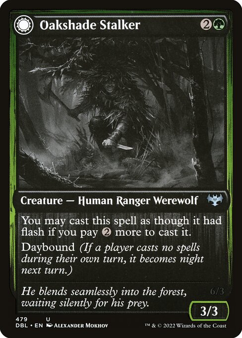 Innistrad: Double Feature - 479 - Oakshade Stalker // Moonlit Ambusher - Uncommon