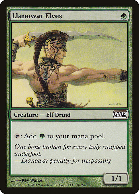 Magic 2012 - 182 - Llanowar Elves - Common