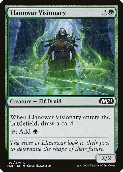 Core Set 2021 - 193 - Llanowar Visionary - Common