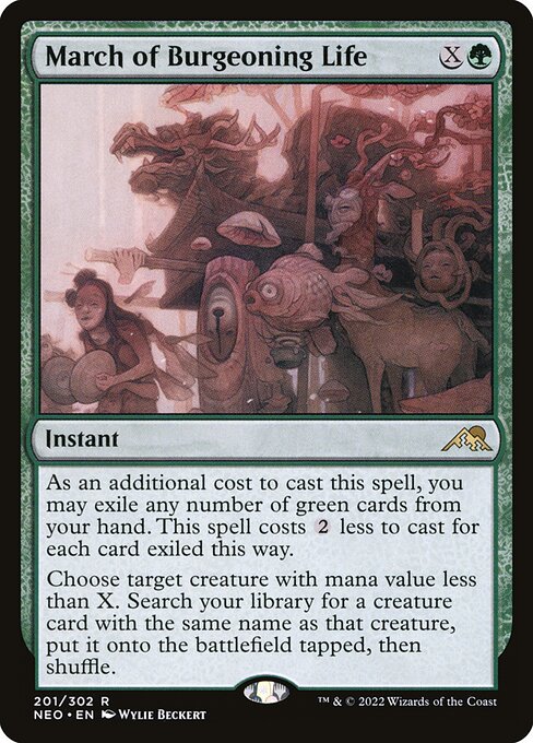 Kamigawa: Neon Dynasty - 201 - March of Burgeoning Life - Rare