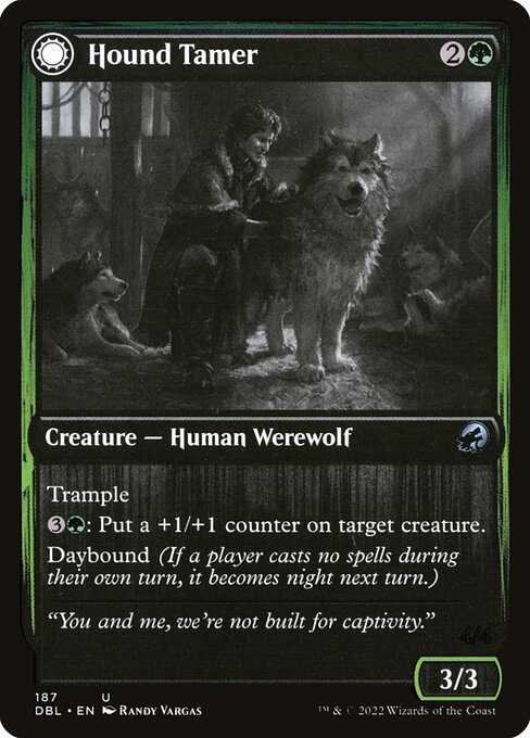 Innistrad: Double Feature - 187 - Hound Tamer // Untamed Pup - Uncommon